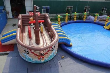 中国 海賊船作られる商業膨脹可能な水公園0.9mmポリ塩化ビニールの防水シート 工場