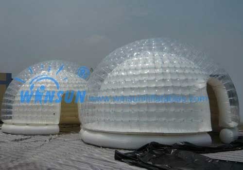 美しく明確で膨脹可能な泡テント、6mの直径の爆発のドームのテント