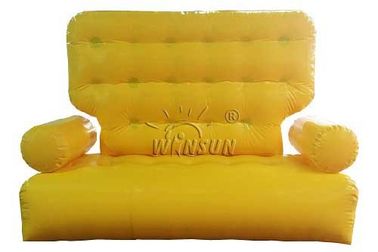 野外活動のための黄色い色の膨脹可能なソファのソファーの環境の友好的