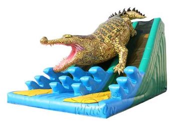 中国 Crocodile Dual Slide Eco-友好的なWss-259耐久の巨大で膨脹可能なスライド王 工場