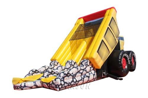 ポリ塩化ビニールの物質的な子供の膨脹可能なスライドの修理用キットとの重いダンプ トラックの形 サプライヤー